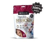 DR MALOU Cubetti di carne 100% petto d'anatra liofilizzato 50g snack per gatti