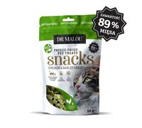 DR MALOU Cubetti di pollo e erba d'orzo 50g snack per gatti