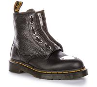 Dr. Martens Stivali alla moda unisex 1460 Pascal Hdw, Nappa Nera Macinata, 6 Women/5 Men
