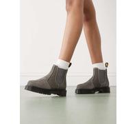 Dr Martens - 2976 Bex - Stivaletti Chelsea grigi con interno in montone-Grigio 41