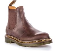 Boots Uomo Dr. Martens 2976 Yellow Stitch Crazy Horse Chelsea Marrone