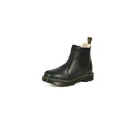 Dr Martens - 2976 Leonore - Stivaletti Chelsea neri in pelle con interno in pelliccia-Nero 41