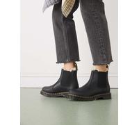 Dr Martens - 2976 Leonore - Stivaletti Chelsea neri in pelle con interno in pelliccia-Nero 38