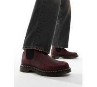 Dr. Martens - 2976 - Stivaletti Chelsea bordeaux con interno in pelliccia-Rosso 38