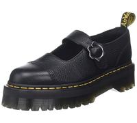 Dr. Martens Addina Fiore, Mary Jane Flat Donna, Nappa Nera Macinata, 7 UK