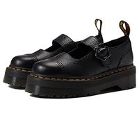 Dr. Martens Addina Fiore, Mary Jane Flat Donna, Nappa Nera Macinata, 7 UK