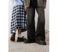 Dr. Martens - Adrian Quad - Mocassini unisex neri in pelle liscia-Nero 39