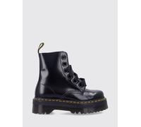 DR. MARTENS Anfibi Molly in pelle spazzolata con suola platform dentellata 3 Nero