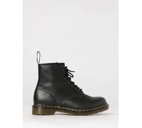 DR. MARTENS Anfibi stringati in nappa con tirante posteriore logato 7 Nero