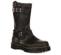 DR MARTENS Anistone Hi Alto da Infilare Biker da Donna Stivale Grigio UK 3 - 8