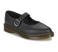 Dr. Martens Scarpe Mary Jane in Pelle Nero, Suola Resistente con Cuciture Gialle, Fibbia Laterale, Nero , 41 EU