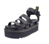 Dr. Martens Blaire Quad - Sandali Platform In Pelle Nero - Donna Scarpe Sandali