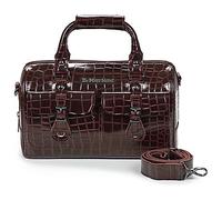 Dr. Martens Borsa a tracolla TOP HANDLE BAG OXBLOOD HIGH SHINE CROC EMBOSS in Marrone Unica