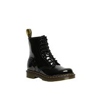Dr. Martens - BROOKLEE Patent BLACK Lace Boot, Stivali per bambine e ragazze, colore Nero (Schwarz (black)) taglia 25