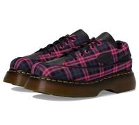 Dr. Martens Buzz 5 occhielli da donna, Nero/Rosa Multi Tartan, 41 EU