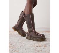 Dr Martens - Buzz Hi - Stivali marrone scuro con cuciture a contrasto 42