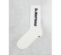 Dr. Martens - Calze bianche unisex con logo verticale-Bianco M-L