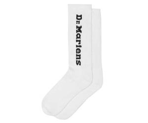 Dr Martens - Calzini verticali unisex, in misto cotone, bianchi, M/L, Bianco, Medium-Large
