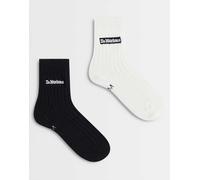 Dr Martens confezione da 2 paia di calze nere e bianche-Nero M-L