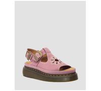 Dr Martens - Dunnet - Sandali scamosciati in nabuk rosa polvere con fiore 42