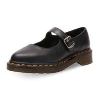 Dr. Martens Scarpe Mary Jane in Pelle Nero, Suola Resistente con Cuciture Gialle, Fibbia Laterale, Nero , 41 EU