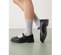 Dr Martens - Elphie - Scarpe Mary Jane nere effetto coccodrillo-Nero 37