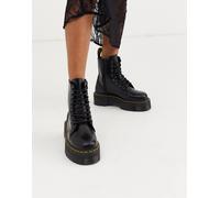 Dr Martens - Jadon - Stivali in pelle liscia con suola platform e 8 occhielli-Nero 42