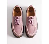 Dr. Martens - Lowell - Scarpe in nabuk rosa polvere con cuciture a contrasto 42