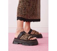 Dr Martens - Mattison - Sliders con stampa leopardata-Multicolore 36