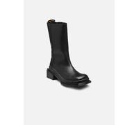 Dr Martens - Maybole Hi - Stivali alti neri in vernice effetto screpolato-Nero 37