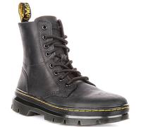 Dr Martens Pettini Pelle 8 Occhio con Lacci Caviglia Donna Stivali Neri EU 36-46