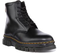 DR MARTENS Rikard 8L Uomo 8 Occhiello Pelle Stivali Caviglia Nero Misura UK 7 -