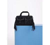 Borsa in pelle con manici Nero TU