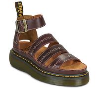 Dr. Martens Sandali bassi CLARISSA QUAD RODEO 3 STRAP SANDAL DARK BROWN CLASSIC PULL UP in Marrone 38