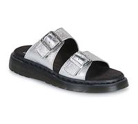 Dr. Martens Scarpe Josef Slide Silver Metallic Tumble in Argento 36