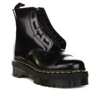 DR MARTENS Sinclair Anteriore Up Pelliccia Foderato Plateau Donna Stivali Neri