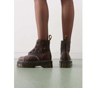 Dr. Martens Sinclair - Stivaletti marrone scuro con fiori goffrati 40