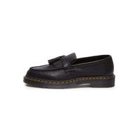 "Dr. Martens Mocassini Adrian unisex in pelle con cuciture gialle, nero, 7 Women/6 Men"