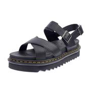 Dr. Martens Voss Ii - Sandali Platform In Pelle Nero - Donna Scarpe Sandali