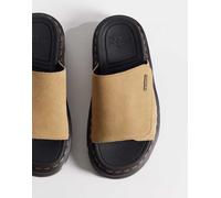 Dr. Martens - ZebZag - Sliders in camoscio color cuoio savana-Marrone 38