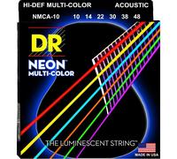DR MCA-10 Multi-Color K3 Neon Extra Light 010/048 Muta Corde per Chitarra Acu...