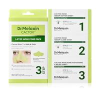 Dr.Melaxin Maschera Per Il Naso Cactox In 3 Fasi Con Aha E Pha Per Ammorbidire Il Sebo, Restringere I Pori E Riparare La Pelle. Confezione Da 3 Maschere Per I Pori Del Naso.