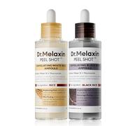 Dr.Melaxin Peel Shot Glow Rice Peeling Ampoule Duo Set Riso Bianco e Nero 80 ml