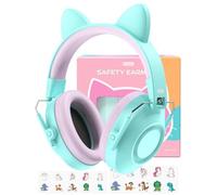 Dr.meter Cuffie antirumore bambini, SNR 32dB, protezione uditiva per concerti, fuochi d'artificio Verde lago