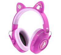 Dr.meter Cuffie Auricolari Bambini, Cuffie Antirumore Bambini 32dB SNR con Adesivi, Cuffie Protettive per Autismo e Sensibilità Sensoriale, Protezione Udito per Concerti e Fuochi d'Artificio Fucsia