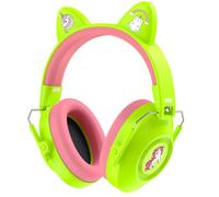 Dr.meter Cuffie Auricolari Bambini, Cuffie Antirumore Bambini 32dB SNR con Adesivi, Cuffie Protettive per Autismo e Sensibilità Sensoriale, Protezione Udito per Concerti e Fuochi d'Artificio Verde