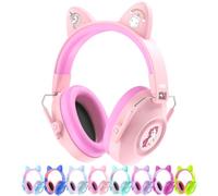 Dr.meter Cuffie Auricolari Bambini, Cuffie Antirumore Bambini 32dB SNR con Adesivi, Cuffie Protettive per Autismo e Sensibilità Sensoriale, Protezione Udito per Concerti e Fuochi d'Artificio Rosa