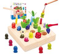 Dr. MUYA® Giochi Montessori 2 3 4 5 Anni, Giocattolo da Pesca, Giocattolo in Legno Magnetico, Gioco Bambino 2 Anni, Giochi Educativi, Giocattolo Motorio, Regalo Bambino Bambina 2-5 Anni