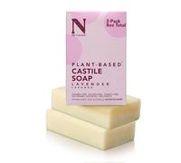 Dr. Natural Castile Bar Soap - Sapone solido anti-acne, multiuso viso, corpo, capelli - pelle sensibile - lavanda - 2 pezzi