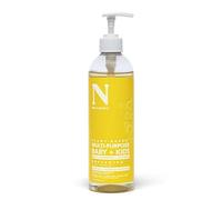 Dr. Natural Sapone multiuso Baby Plus Kids - Bagnoschiuma e shampoo - Sapone delicato per bambini con burro di karité - sicuro per neonati - inodore - 473 ml